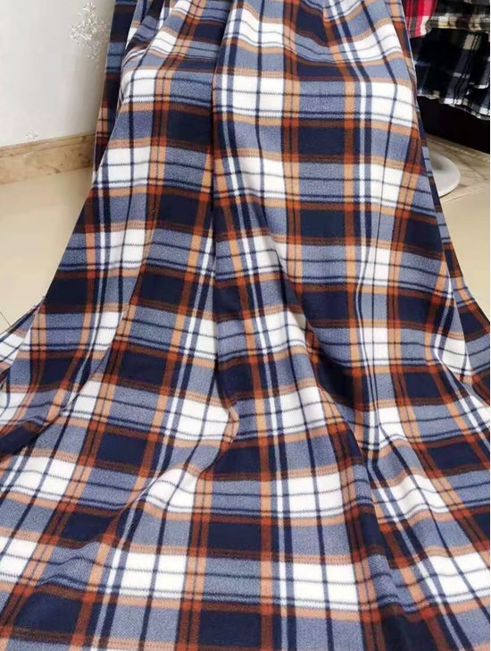 Double Sided Queen Size Plaid Flannel Blanket